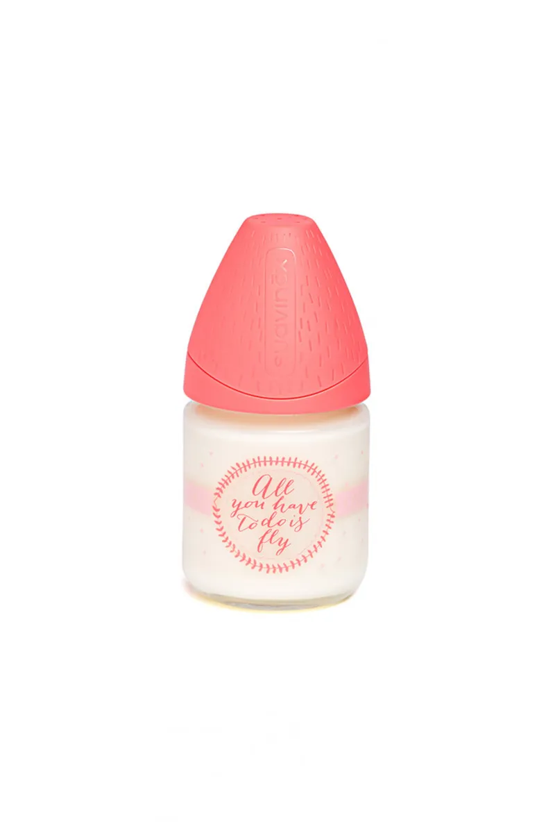 FLASICA STAKLENA 120ML 3P S TAMNO ROZE (3800682) 